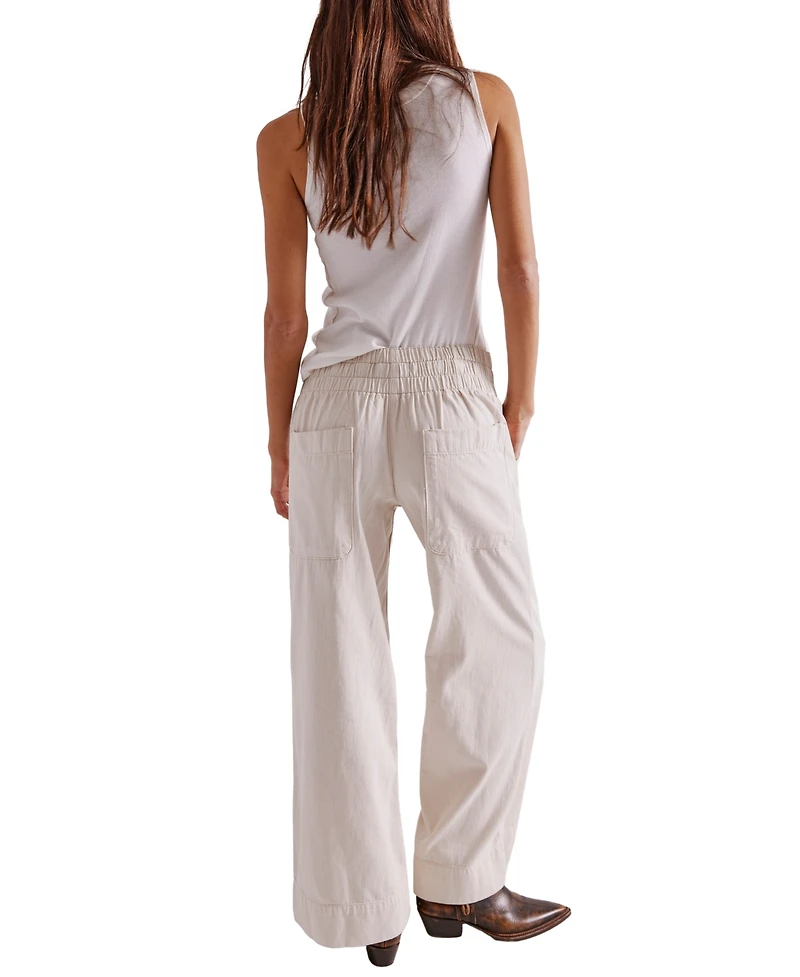 Free People Women's Breezy Denim Pull-On Cotton Jeans
