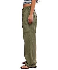 Free People Women's Clover Mid-Rise Dropped Trouser Pants