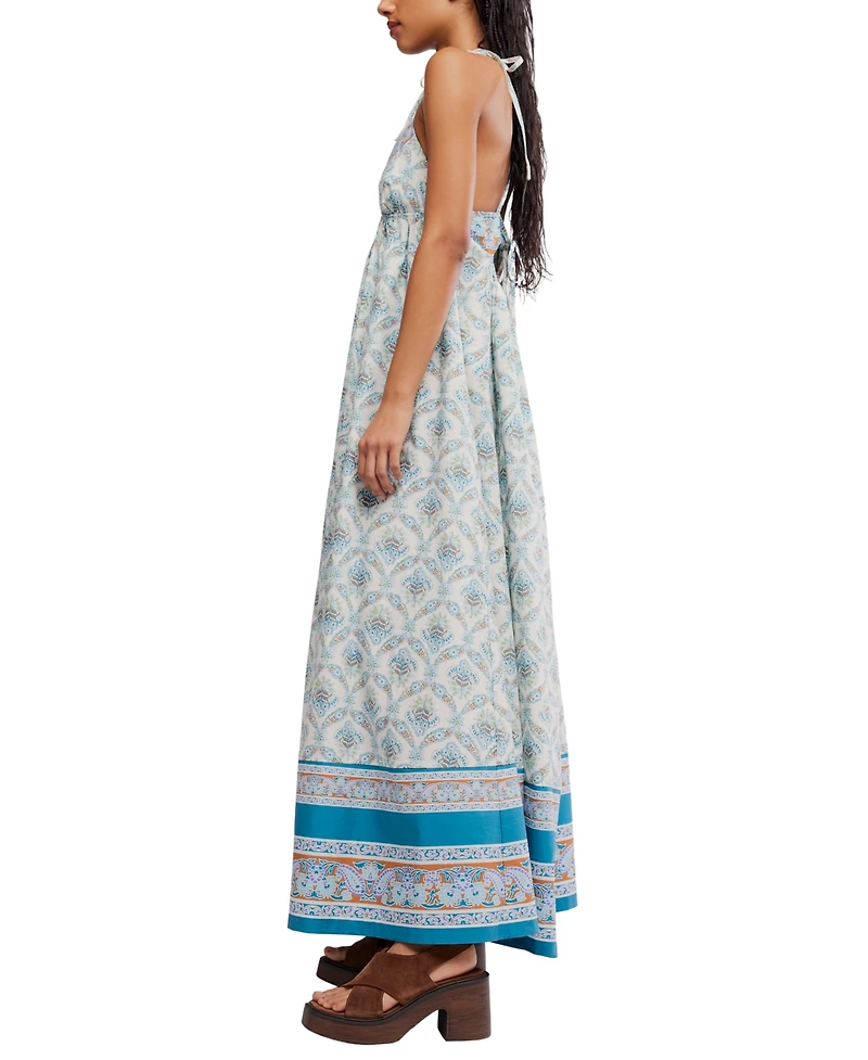 Free People Women's Sorrento Stroll Printed Sleeveless Cotton Dress