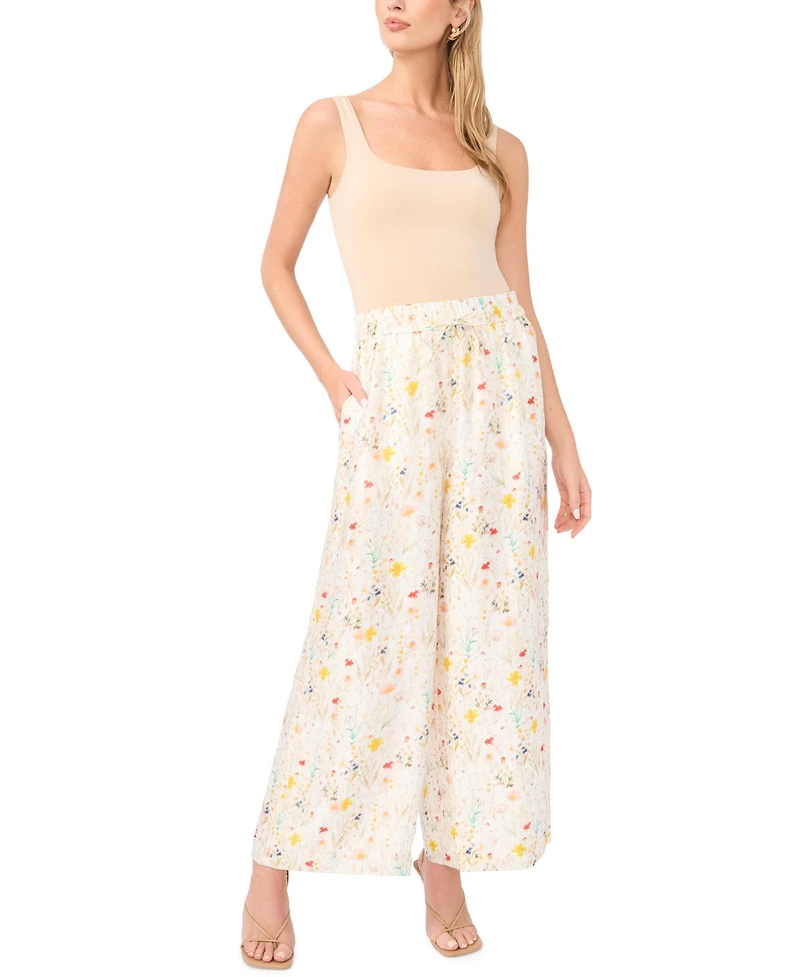 Vince Camuto Women's Mid-Rise Wide-Leg Pull On Pants