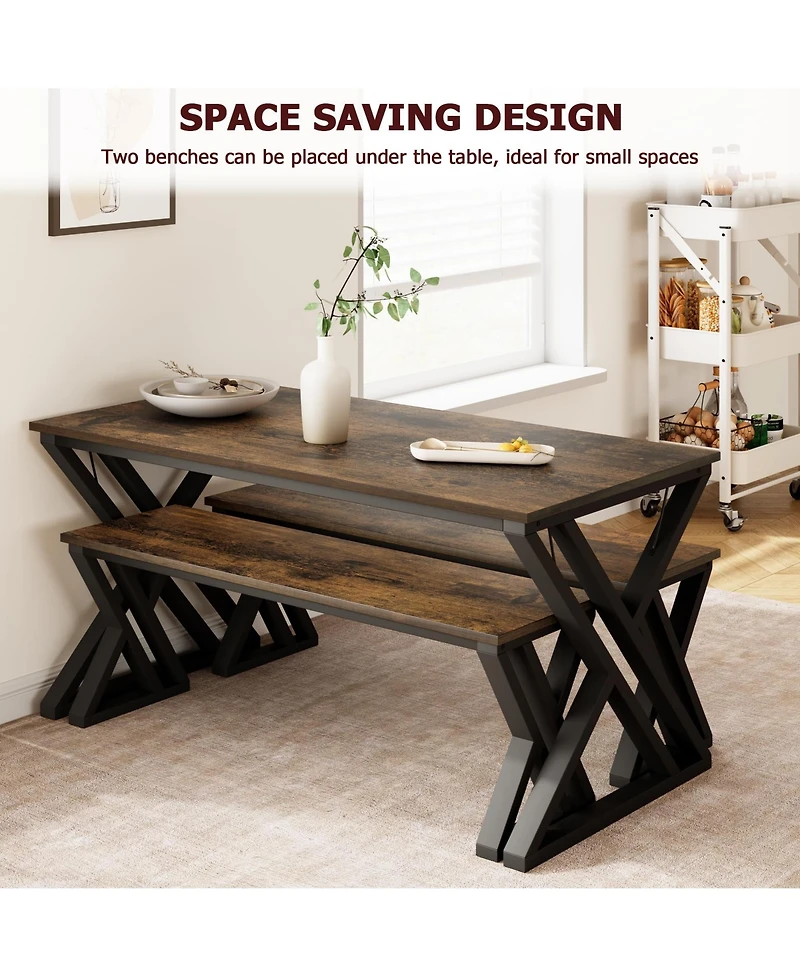 gaomon 3-Piece Extendable Square 2-Person Dining Set