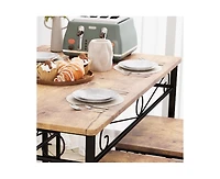 gaomon 4-Person Modern Farmhouse Compact Dining Table Set