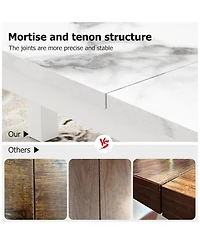 gaomon Modern Industrial 6-8 Person Rectangular Dining Table