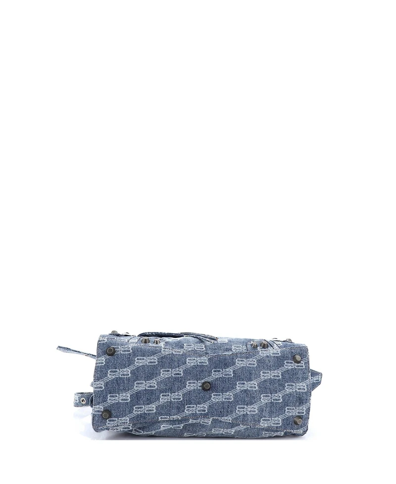 Pre-Owned Balenciaga Medium Neo Cagole City Bag Bb Denim
