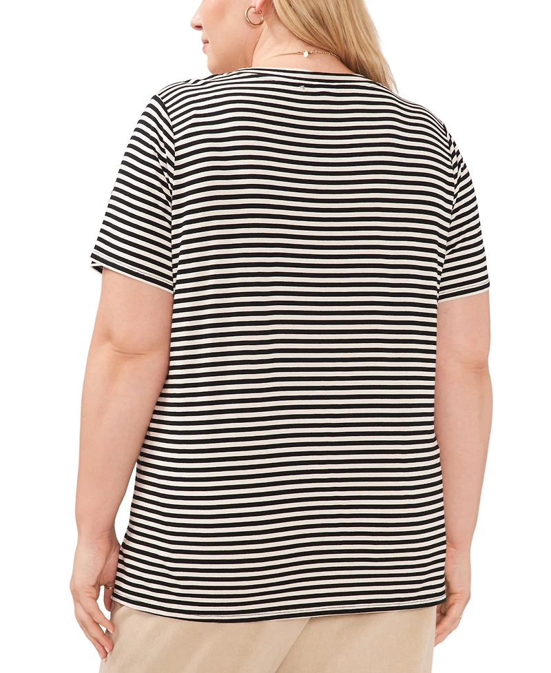 Vince Camuto Plus Short-Sleeve Crew Neck T-Shirt