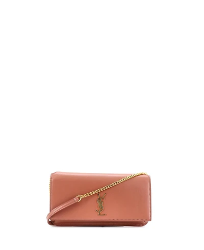 Pre-Owned Saint Laurent Classic Monogram Phone Holder Shoulder Bag Leather