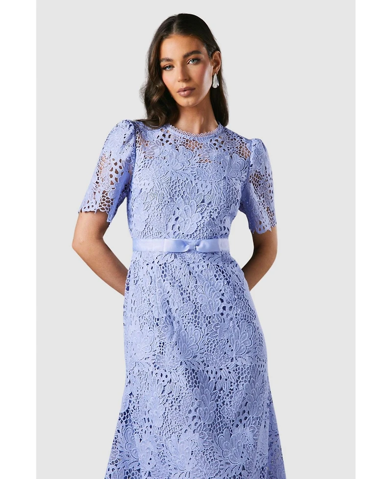 Coast Women's Lace Midi Dress With Bow Belt