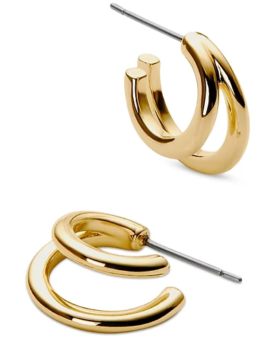 Ana Luisa Scarlett Gold-Plated Double Hoop Earrings