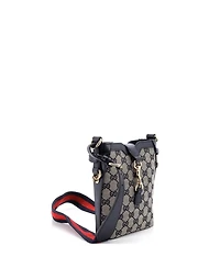 Pre-Owned Gucci Mini Bucket Bag Gg Canvas with Leather