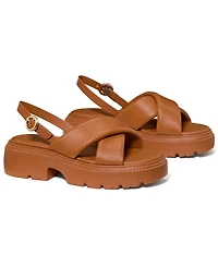 kate spade new york Women's Halo Criss Cross Lug Platform Sandals