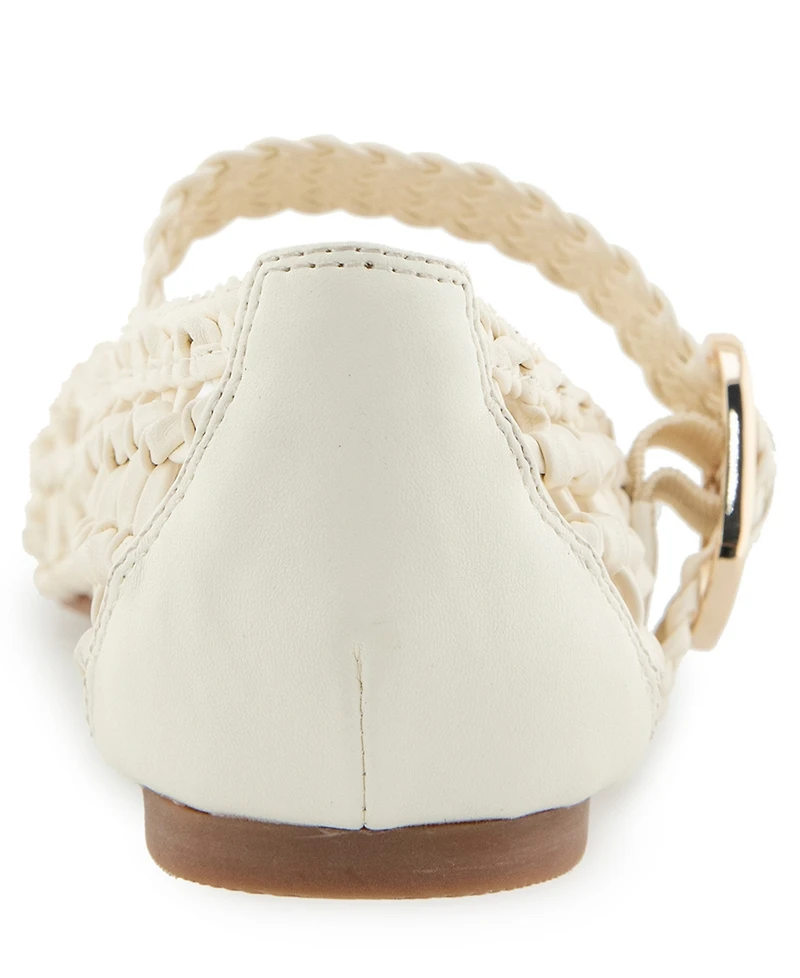 Kenneth Cole New York Women's Tessa Woven Mary Jane Ballet Flats