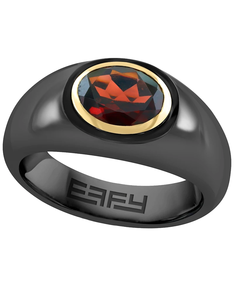 Effy Collection Ruby Ring (2-1/10 ct. t.w.) in Titanium with 14k Yellow Gold