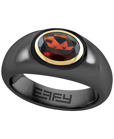 Effy Collection Ruby Ring (2-1/10 ct. t.w.) in Titanium with 14k Yellow Gold