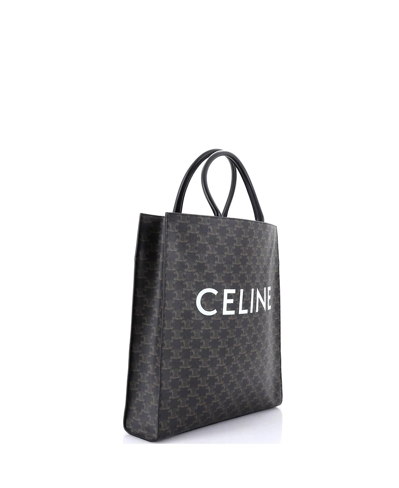 Pre-Owned Celine Large Vertical Cabas Tote Triomphe Coated Canvas