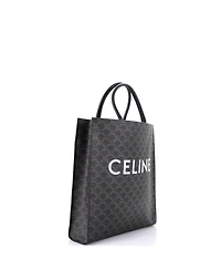 Pre-Owned Celine Large Vertical Cabas Tote Triomphe Coated Canvas