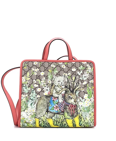 Pre-Owned Gucci x Yuko Higuchi Rabbit Kid's Tote Printed Gg Coated Canvas