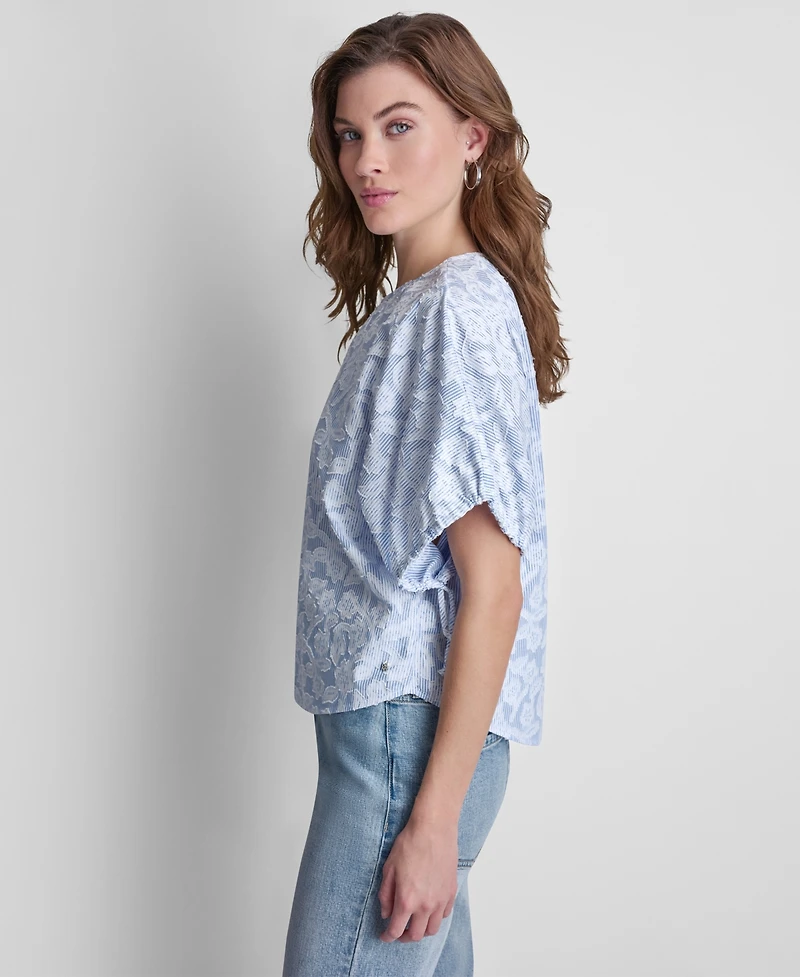 Dkny Jeans Petite Short-Sleeve Crew Neck Dolman T-Shirt