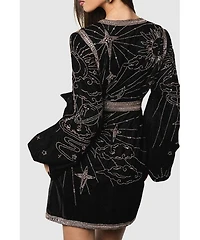 Coast Women's Party Sequin Velvet Wrap Mini Dress