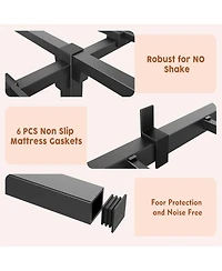 gaomon Full Metal Bed Frame, 16" Platform, Heavy Duty Steel Slats, Underbed Storage
