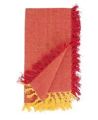 Saro Lifestyle Textured Cotton Fringe Napkins, Set of 4