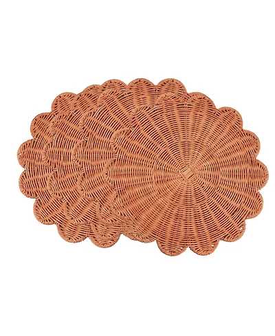 Saro Lifestyle Woven Rattan Placemats, Set of 4