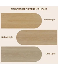 gaomon Dining Table with Storage, Wood Kitchen Table with Thickened Tabletop and Fluted Legs, Dinner Tables for Kitchen Dining Room