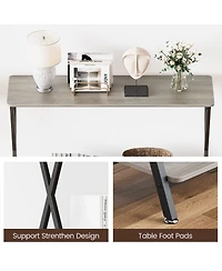gaomon 2-Tier Narrow Farmhouse Sofa Table