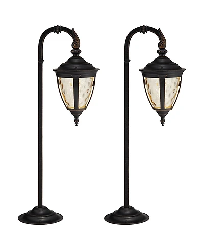 John Timberland Bellagio High Rustic Outdoor Landscape Path Lights Porch House Set of 2 Led Bulb
