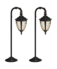 John Timberland Bellagio High Rustic Outdoor Landscape Path Lights Porch House Set of 2 Led Bulb
