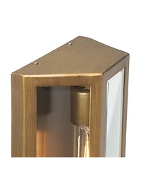 John Timberland Cecily High Aged Brass Indoor/Outdoor Wall Light