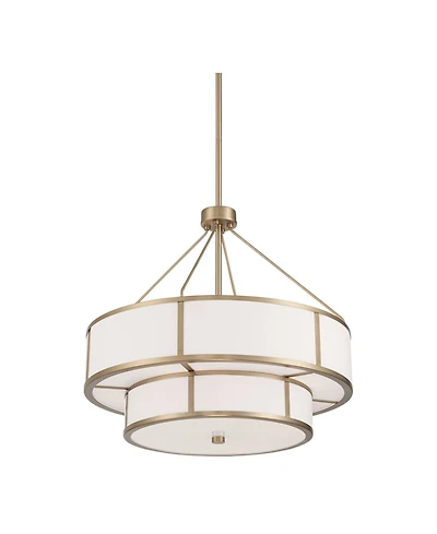Possini Euro Design Zilina 19 Matte Brass 2-Tier 4-Light Chandelier