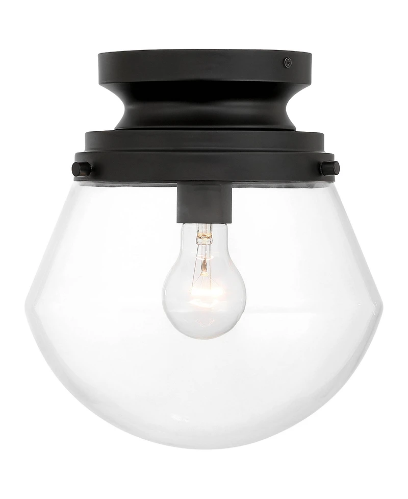 Possini Euro Design Possini Euro Cato Wide Flush Small Schoolhouse Ceiling Light