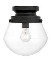 Possini Euro Design Possini Euro Cato Wide Flush Small Schoolhouse Ceiling Light