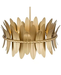 Possini Euro Design Saranda 21 Gold Banana Leaf 4-Light Pendant Light