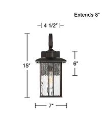 John Timberland Deaver Lantern Outdoor Wall Light