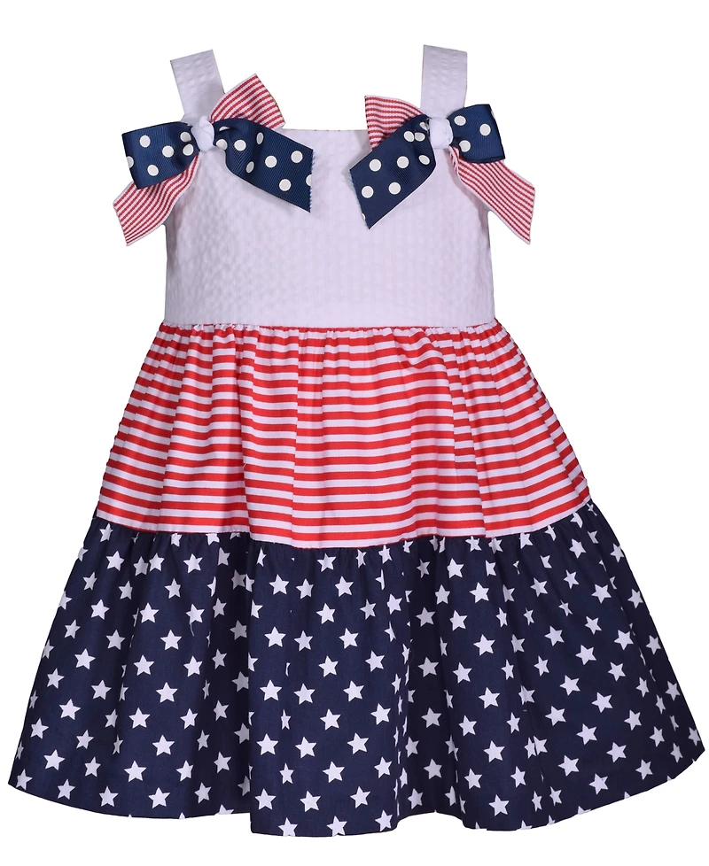 Bonnie Baby Girls' Americana Bow Dress