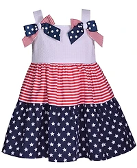 Bonnie Baby Girls' Americana Bow Dress