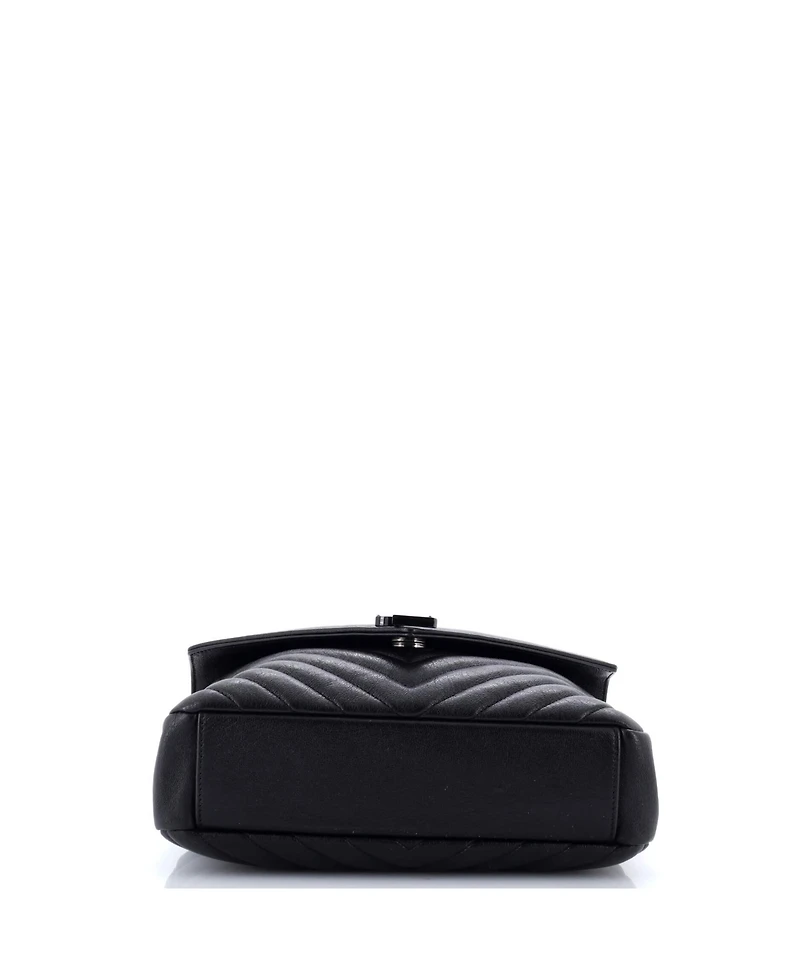 Pre-Owned Saint Laurent Medium Classic Monogram College Bag Matelasse Chevron Leather