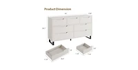 gaomon 7 Dresser for Bedroom, Wide Dresser, Freestanding Horizontal Drawer with Storage