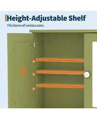 Homfan Space-Saving Wall Mounted Bathroom Medicine Cabinet - Adjustable Shelf, Over Toilet Storage, Organizer, Easy Install, Durable