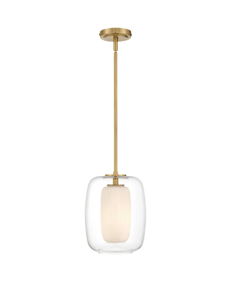 Possini Euro Design Forli Soft Gold and Glass Mini Pendant Light