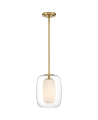 Possini Euro Design Forli Soft Gold and Glass Mini Pendant Light