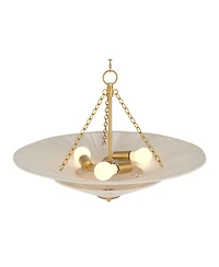 Possini Euro Design Griner Burnished Brass 3-Light Rope Chandelier