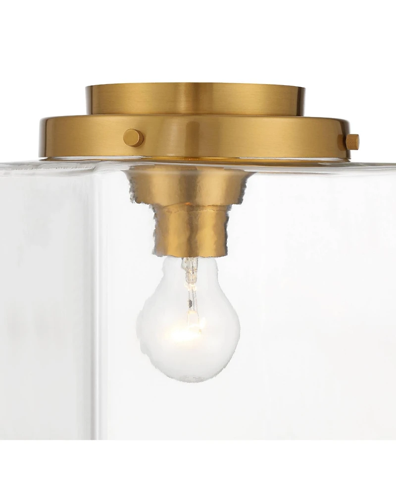 Possini Euro Design Lausanne Burnished Brass Modern Ceiling Light