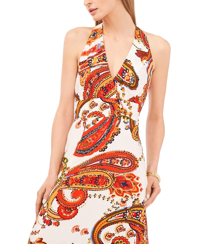 Vince Camuto Women's Printed V-Neck Maxi Dress