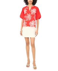 Vince Camuto Women's Split V-Neck Top