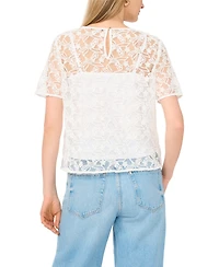 Vince Camuto Women's Short-Sleeve Crewneck Blouse