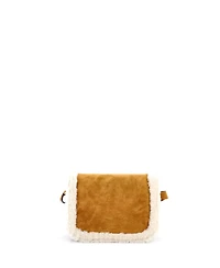 Pre-Owned Gucci Small Horsebit 1955 Shoulder Bag Suede with Shearling
