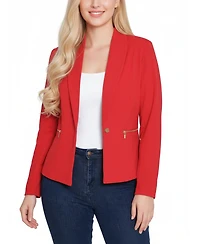 Ny Collection Petite Cropped Long Sleeve Crepe Jacket