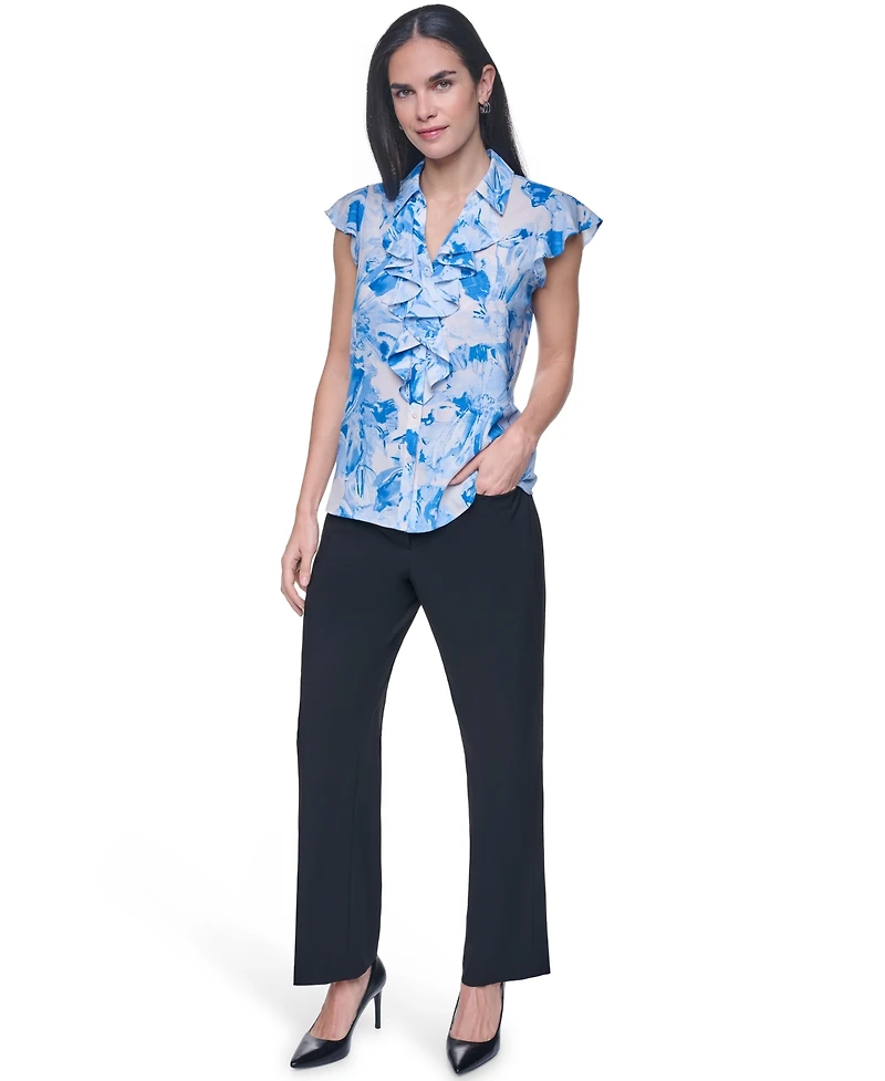Calvin Klein Women's Collared Neck Top